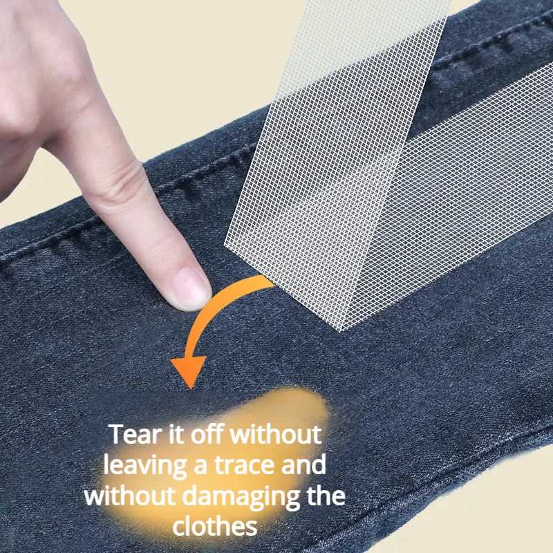 양면 패브릭 테이프 투명 무봉제 무다림질 바지 밑단 테이프 비밀 바디 접착 스티커 DIY 의류 짧게 자르기 재봉 도구