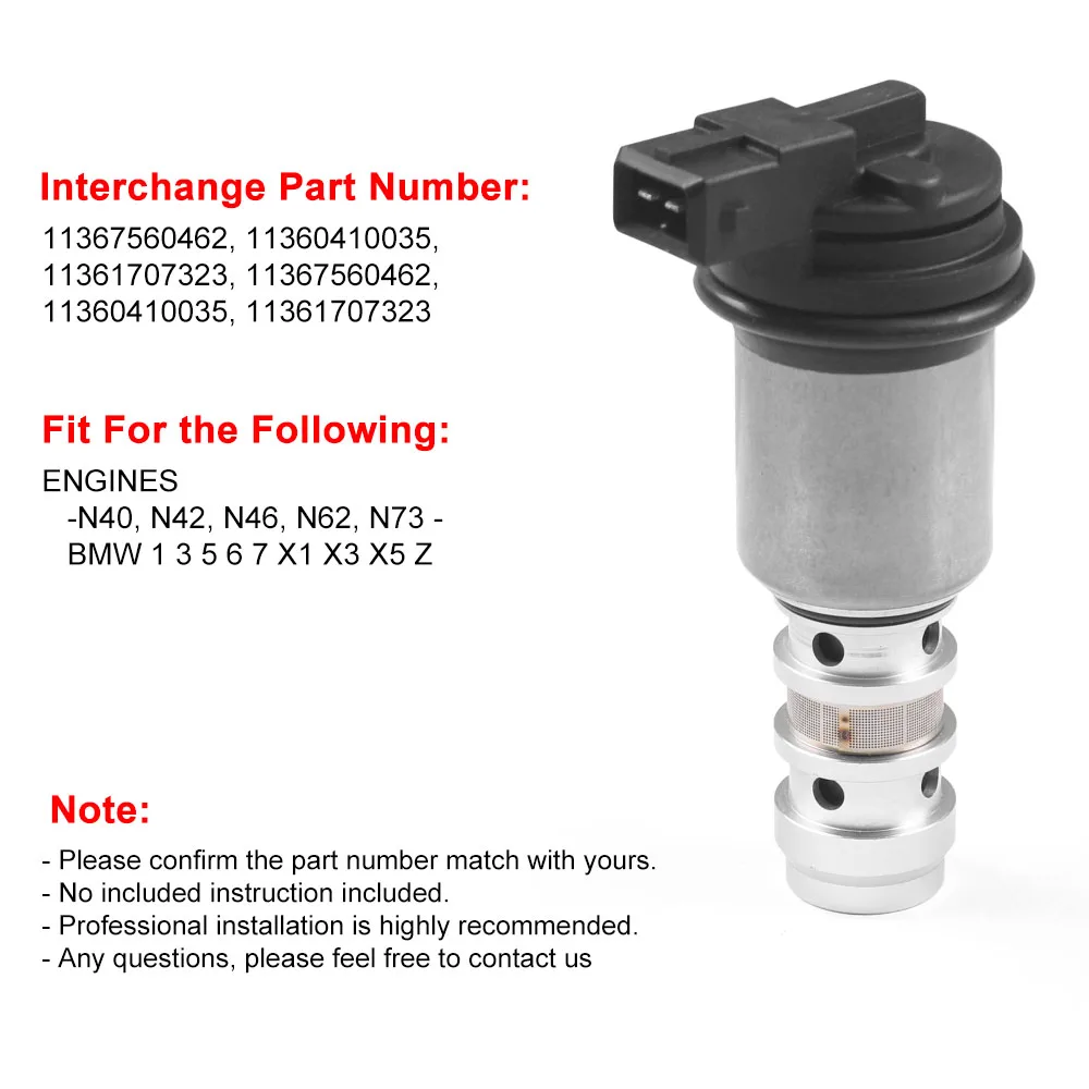 Variable Solenoid Oil Control Valve VVT Valve For BMW 1 3 5 6 7 X1 X3 X5 N40 N42 N46 316i 318i 320i 11360149817 11367560462