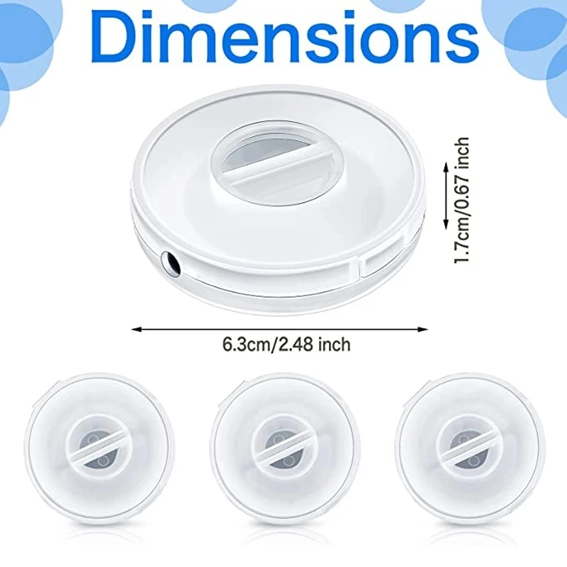 1/2/3PCS Transparent Round Wire Winder Box Cable Management Retractable Cord Organizer Portable Usb Charger Holder Earphone Cord