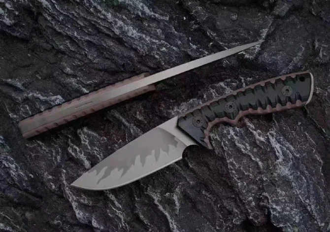 

CUSTOM MilBro M27 Camo Straight Fixed Blade Knife Imported A8 Blade G10 Handle Tactical EDC Survival Tool Hunting Knives