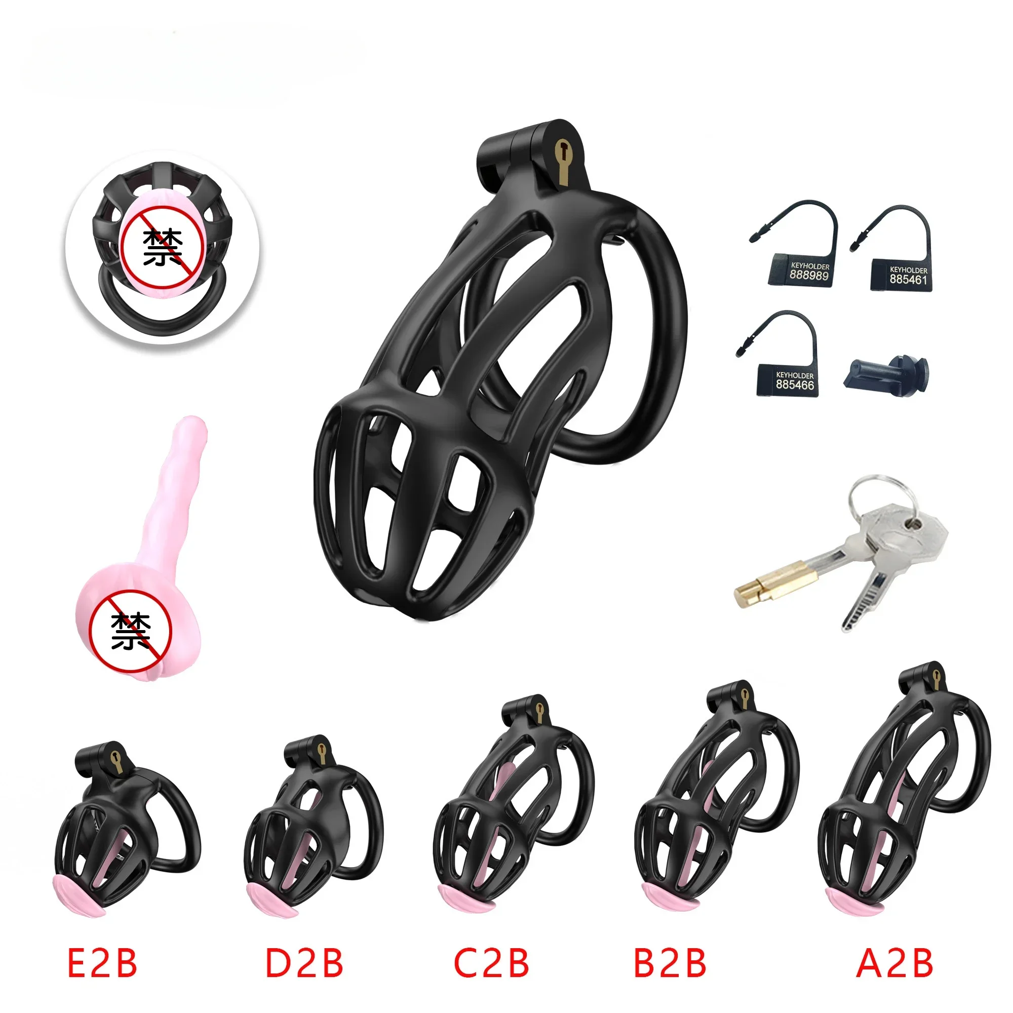 2024 High Quality Cobra Chastity Lock CB Lock Male Fake Chastity Device Binding Penis Lock Erotic Adult Use SM Catheter