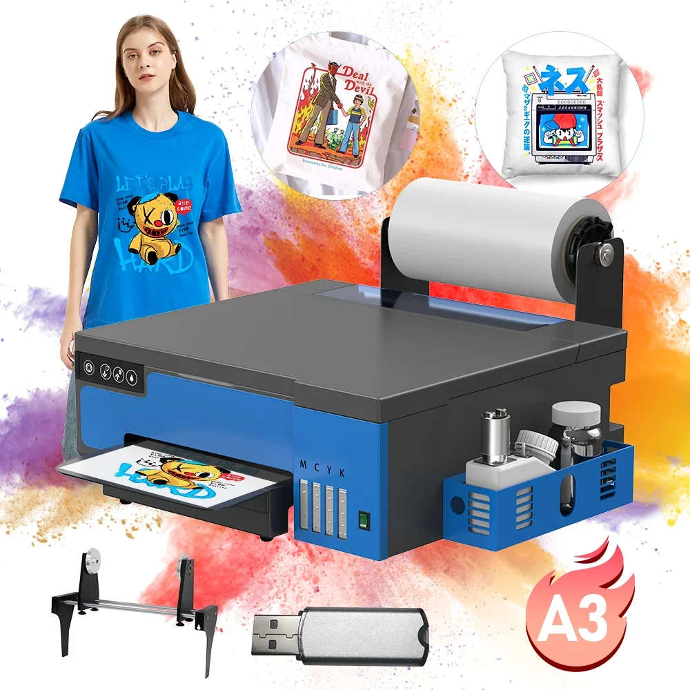 Colorsun DTF printer a3 dtf inkjet printer L18058 XP600 head impresora dtf printer printing machine for small business