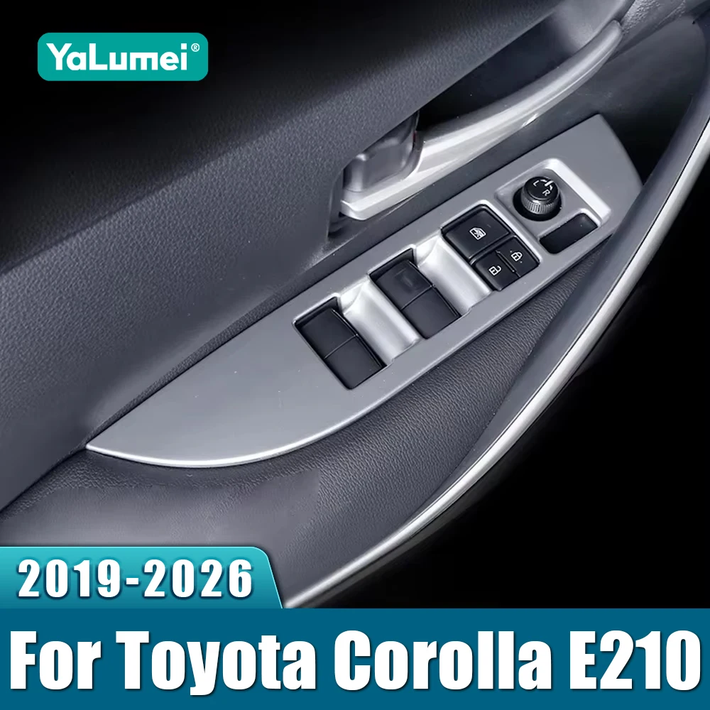 For Toyota Corolla E210 2019-2021 2022 2023 2024 2025 2026 Car Door Armrest Panel Window Switch Lift Buttons Cover Trim Sticker
