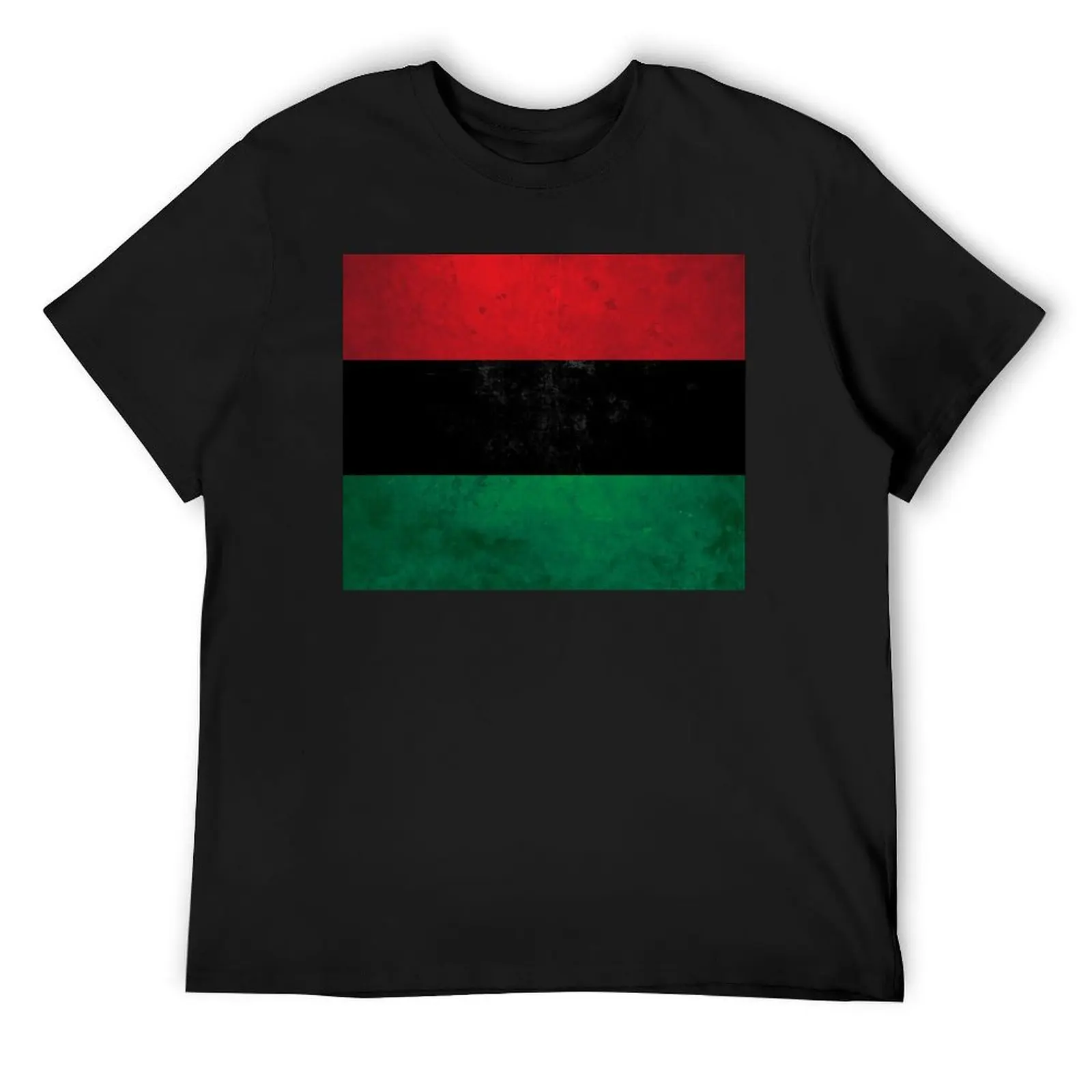 

Distressed Afro-American / Pan-African / UNIA flag T-Shirt