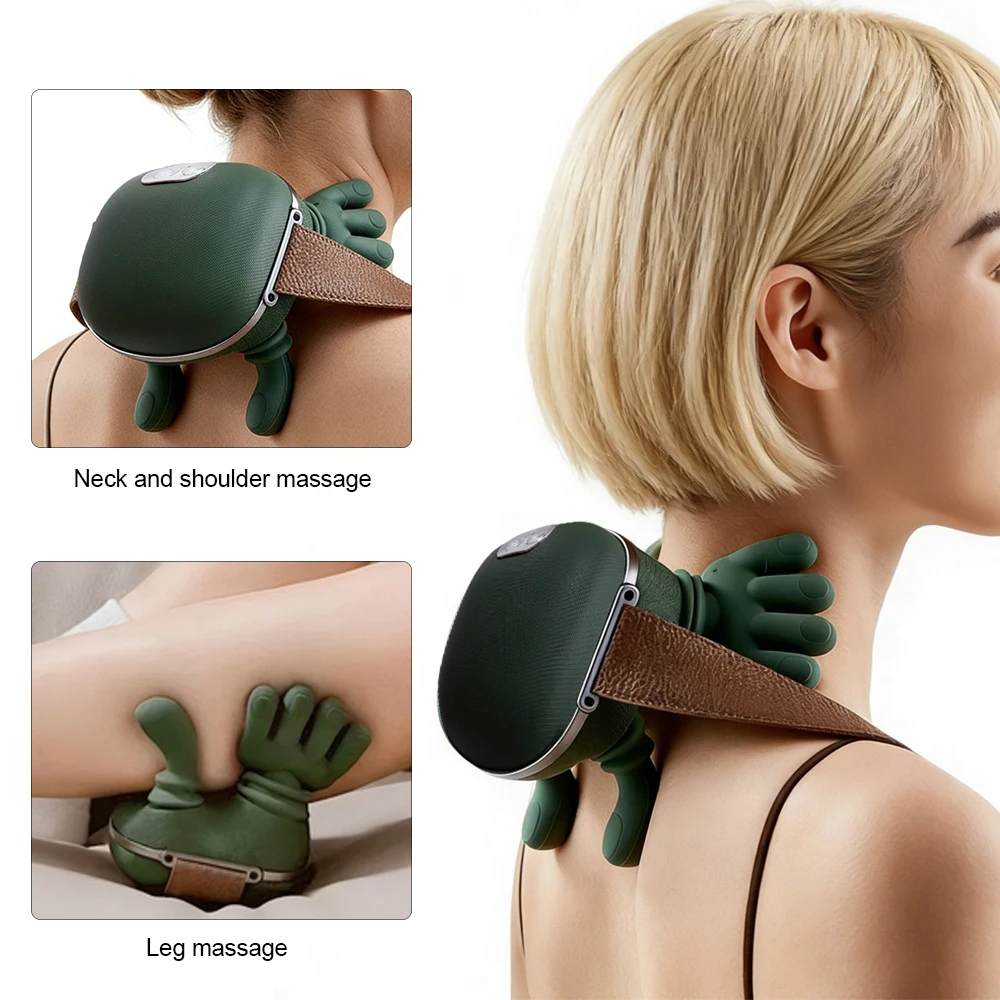 N7 Kneading Massager Finger Pressure Shiatsu Electric Neck Back and Shoulder Massager Comfort Deep Massage Muscle Relax