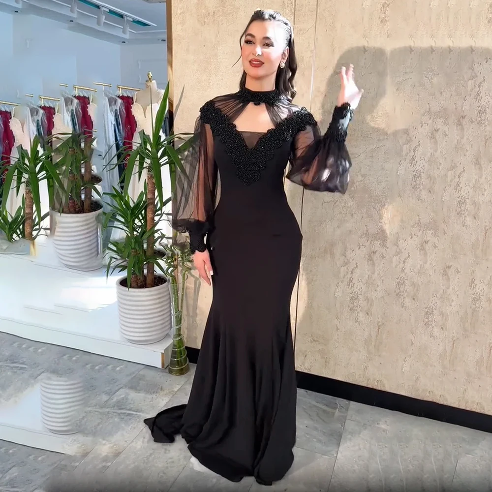 

Women's Formal Evening Gowns Mesh Appliqué Mermaid Evening Dresses Elegant Party Gowns Cocktail Formal Dress شارون سعيد