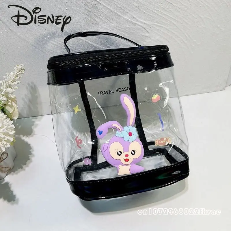 Disney New Cartoon Large Capacity Cosmetic Bag Transparent Colorful Cute Wash Bag High Quality Waterproof Cosmetic Storage Bag