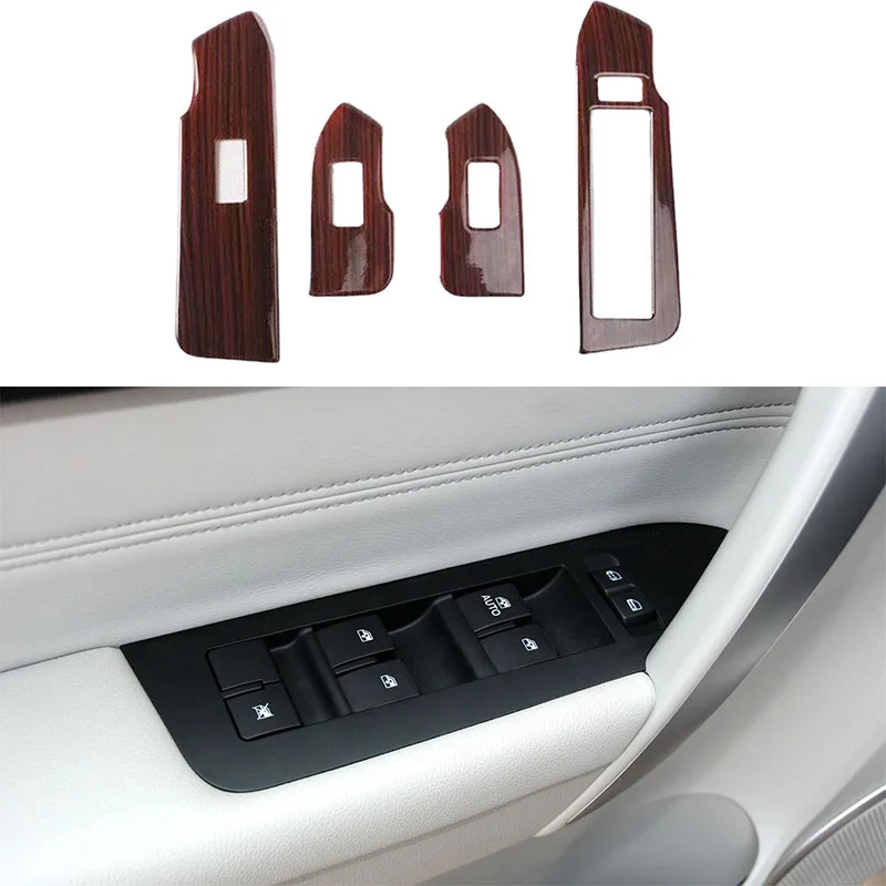 For Chevrolet Captiva 2012 2013 2014 2015 ABS Wooden Color Interior Central Control Window Lift Panel Car Styling Accessories