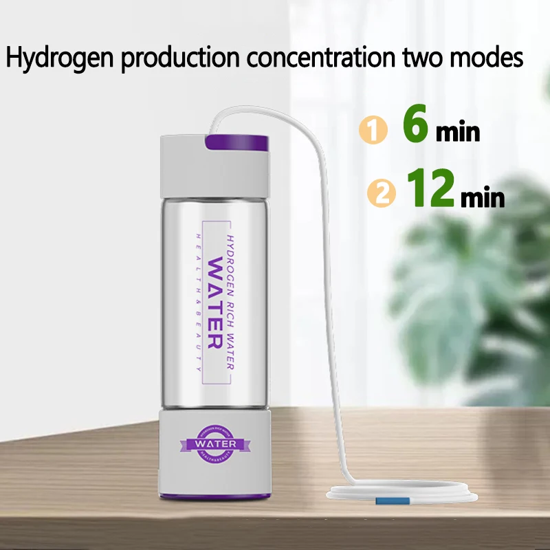  ﻿   كوب ماء الهيدروجين عالي التركيز زجاجة مياه غنية بالهيدروجين الجيل الجديد SPE/PEM تقنية فصل الأكسجين الهيدروجيني