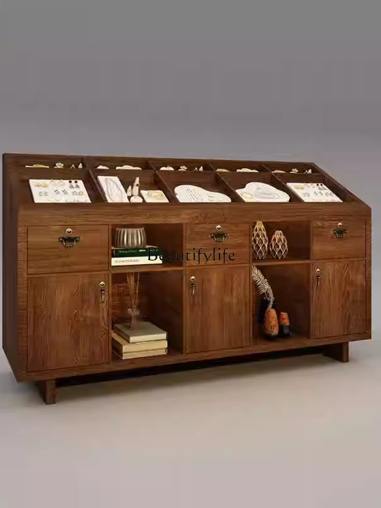 *ตู้โชว์หรูหราสตูดิโอบูติกยุคกลางแก้วจิวเวลรี่