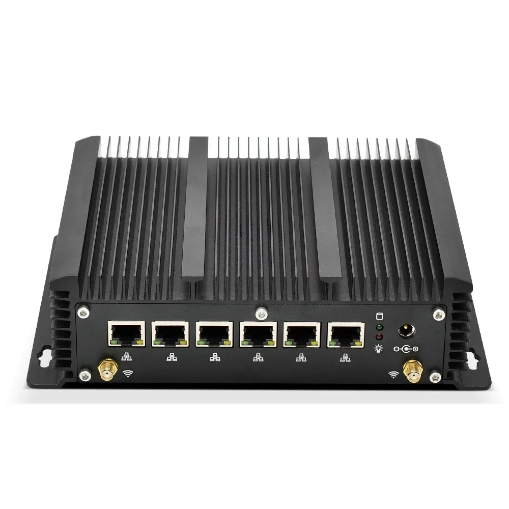 10e generatie Core i7 10610U Fanless Embedded Robuuste Industriële Mini PC Computer 6 * i211 2.5G LAN Firewall Apparaat Mini Router