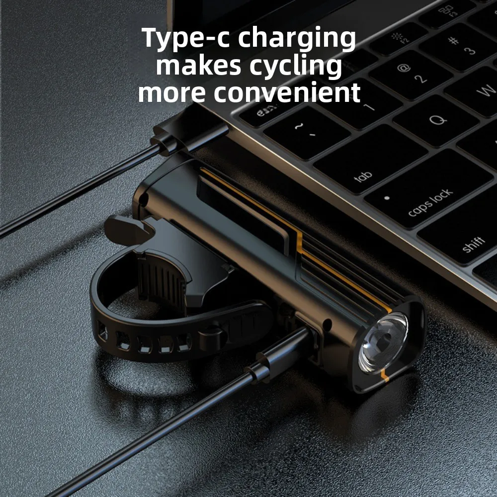 スマートバイクヘッドライト ライトセンサー付き USB C 充電式カットオフビームパターン バッテリーインジケーター 防水サイクリングライト