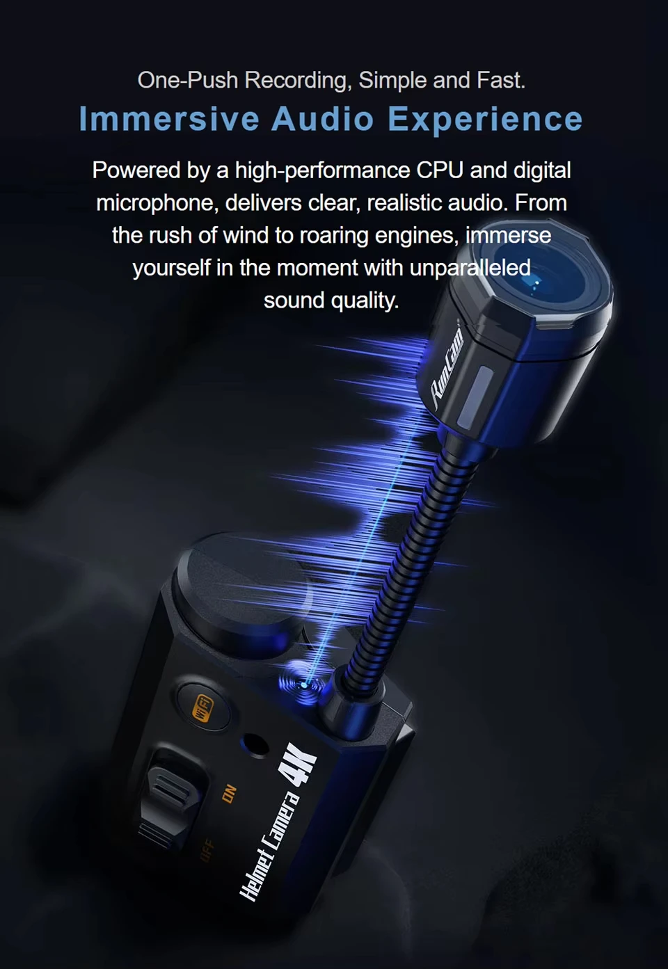 RunCam خوذة كاميرا 4K قناع الوجه مسجل الادسنس تسجيل عمر البطارية الطويل 1920*1080 60fps المدمج في واي فاي بطارية قابلة للاستبدال #6