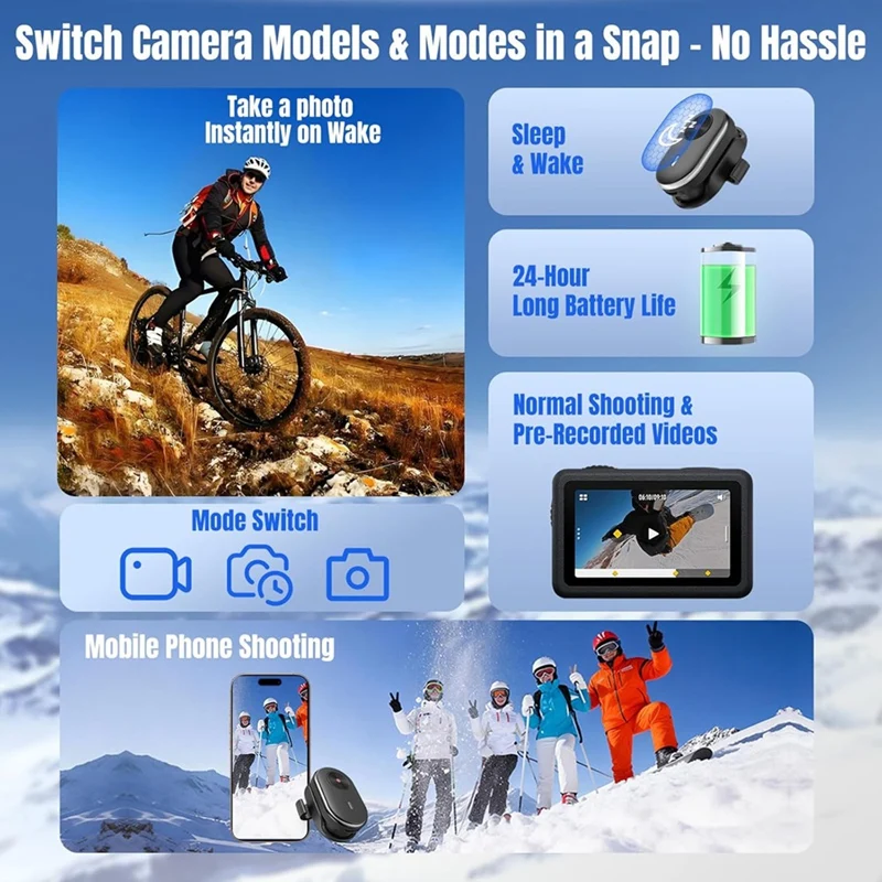 Super Sale Mini Bluetooth Wireless Remote Control for Insta360 X5 X4 Air GO Sports Camera Parts,Camera Accessory Shutter Control