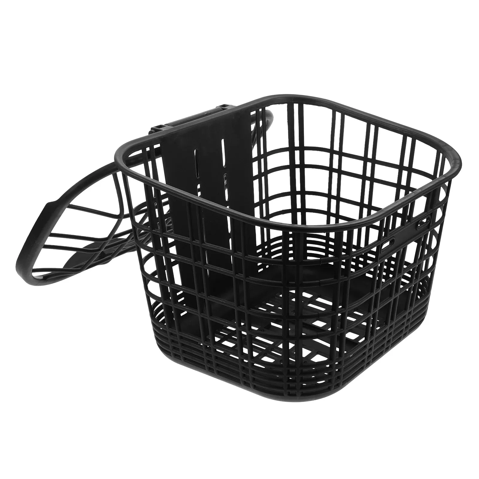 

Electric Bike Front Basket Large Sturdy White Wire Basket for E-Bike Bicycle Handlebar Mount Quick Install Cycling Storage