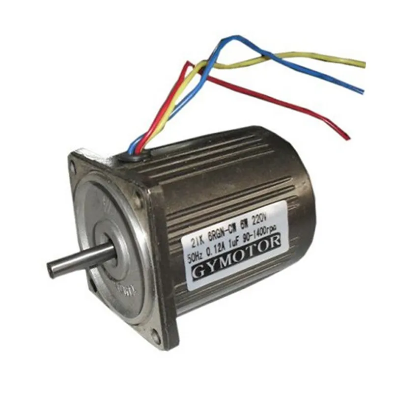 AC 6W 110V 220V 380V Single/Three-Phase Flange Mount Fixed/Variable Speed 1400rpm High Speed Constant/Adjustable AC Motor