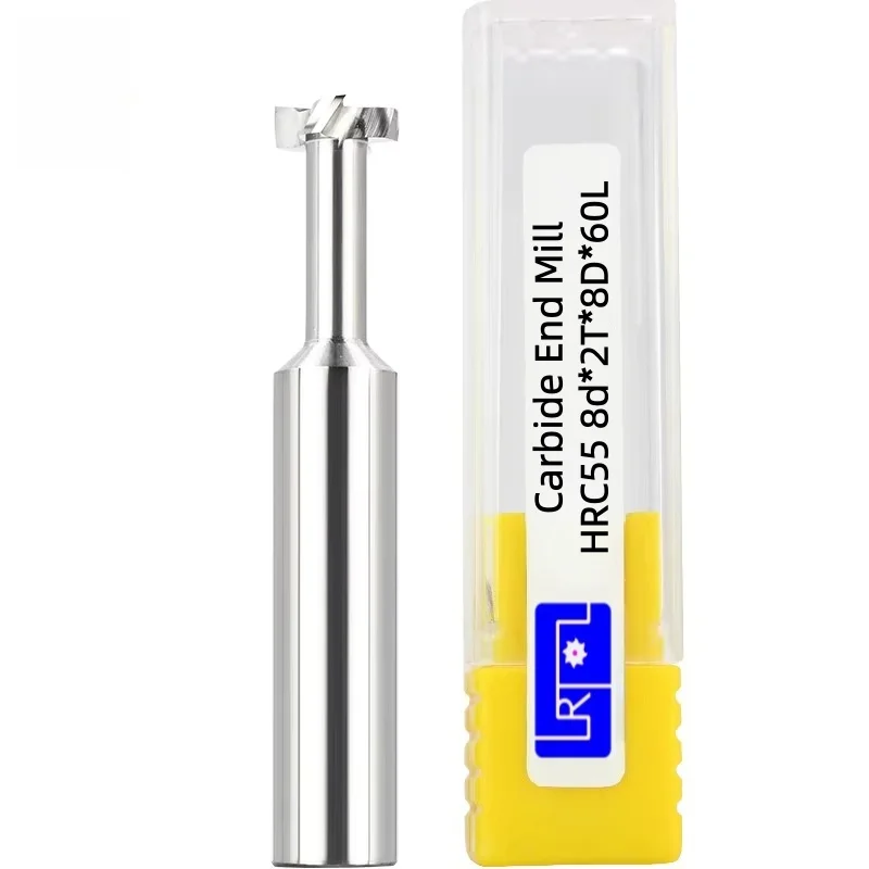 

HRC55 D4 6 8 10 12*H 0.5/1/1.5/2/2.5/3mm Solid Carbide T Slot Milling Cutter,End Mill for CNC Machine