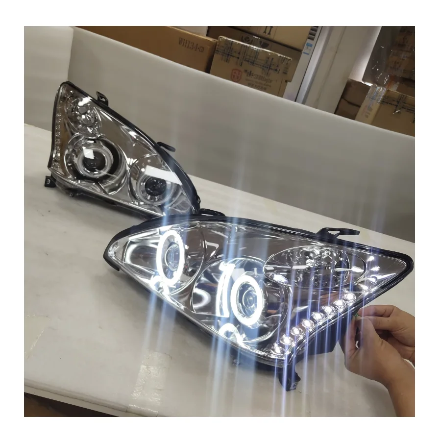 

2004-2009 Year LED Head Lights Headlamps Chrome Housing LF for Lexus RX330 RX350