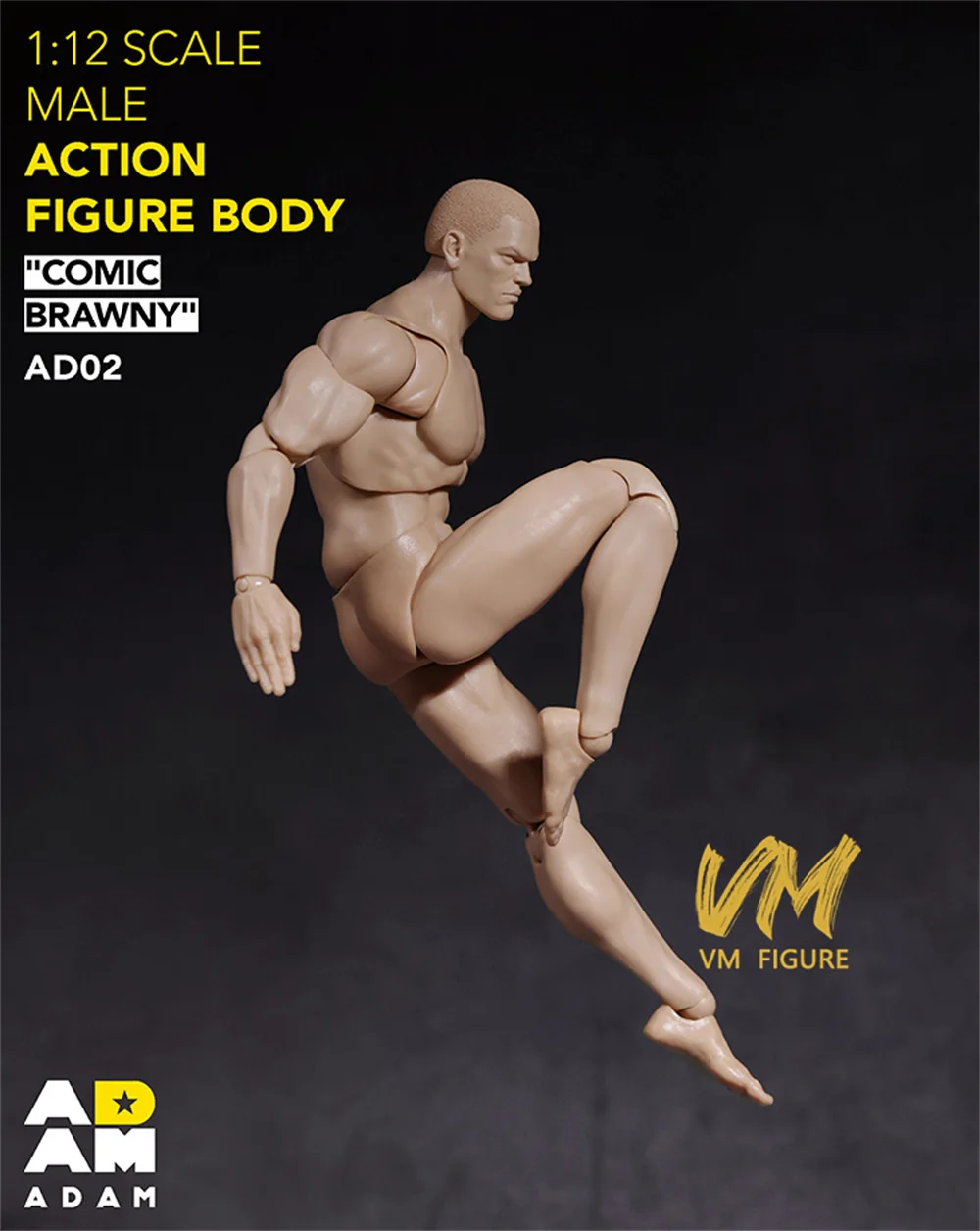 ADAM-AD02 1/12 Mannelijke Sterke Spiergewricht Lichaam 6 inch Super Flexibele Comic Soldaat Action Figure Lichaam Pop Speelgoed met Hoofd Model