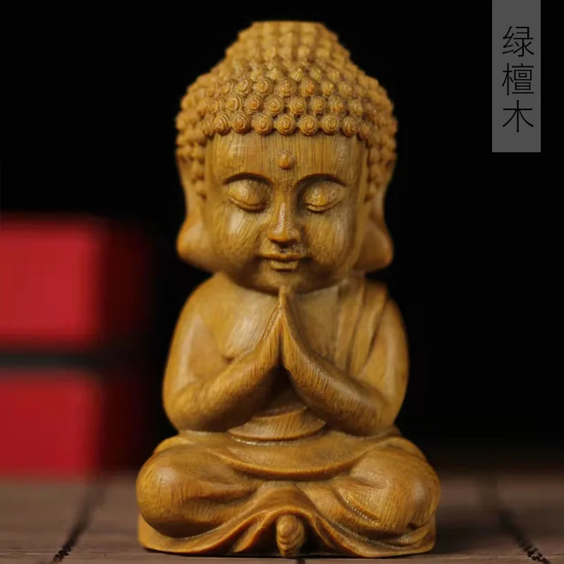 Guajacwood Baby Buddha Decoration Decoration Specifications 3.3*6.9 Hand Pieces Book Desktop Decorative Tray Play Craft Factory