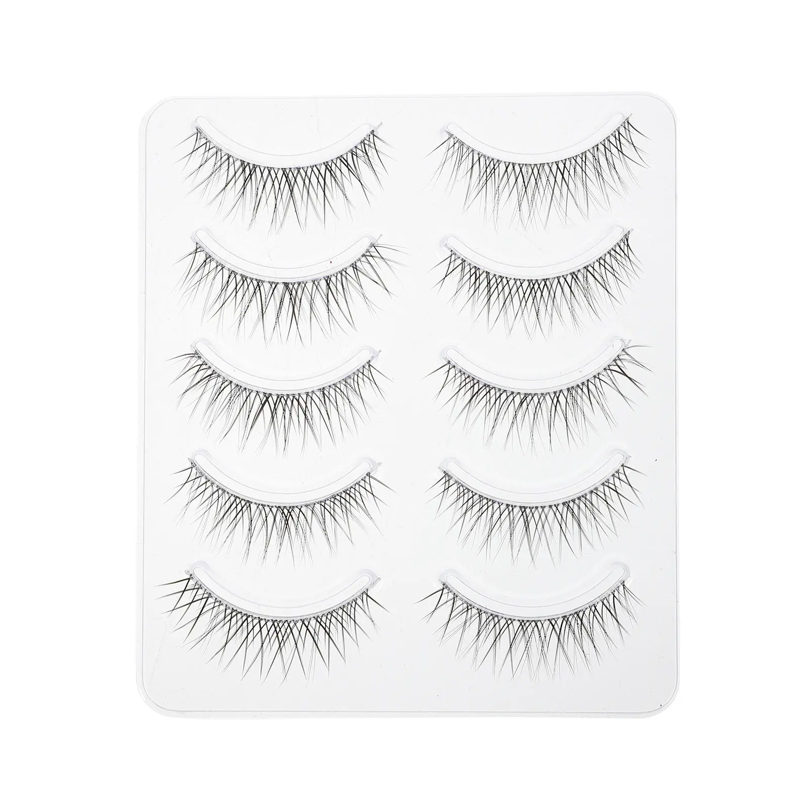 5Pairs Natural Cross False Eyelashes Premium Synthetic Makeup False Eyelash Sets for Night Out Wedding Photo Shoot