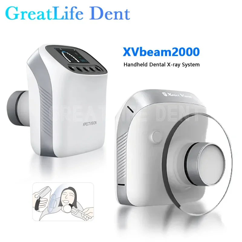 Mexico RU EU In Stock Greatlife XVbeam2000 Portable Dental X Ray Camera Handheld HyperLight Xray Machine RVG Image Sensor System