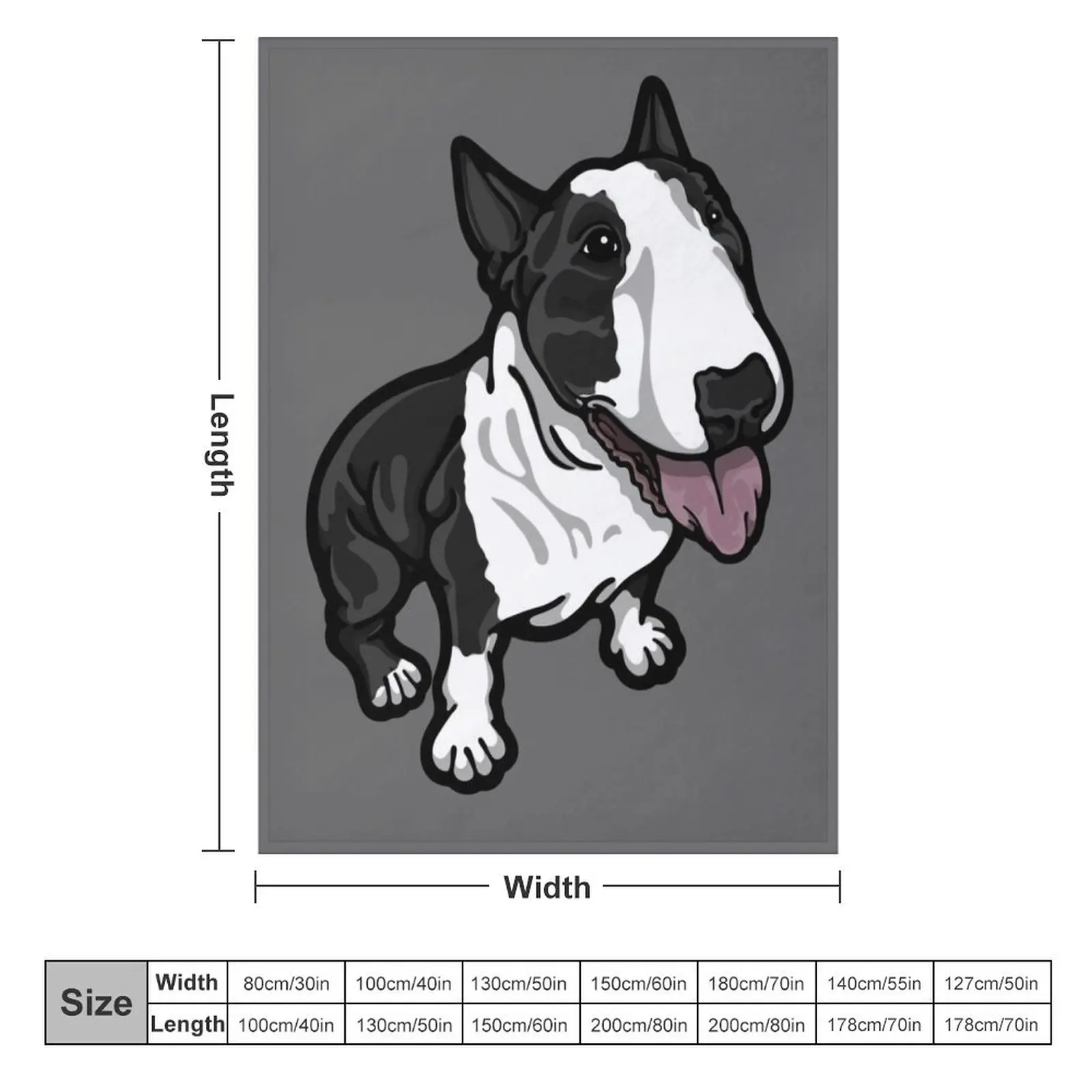 Happy Black and White Bully Throw Blanket Comforter Blankets For Sofas Furry Blankets For Baby Blankets