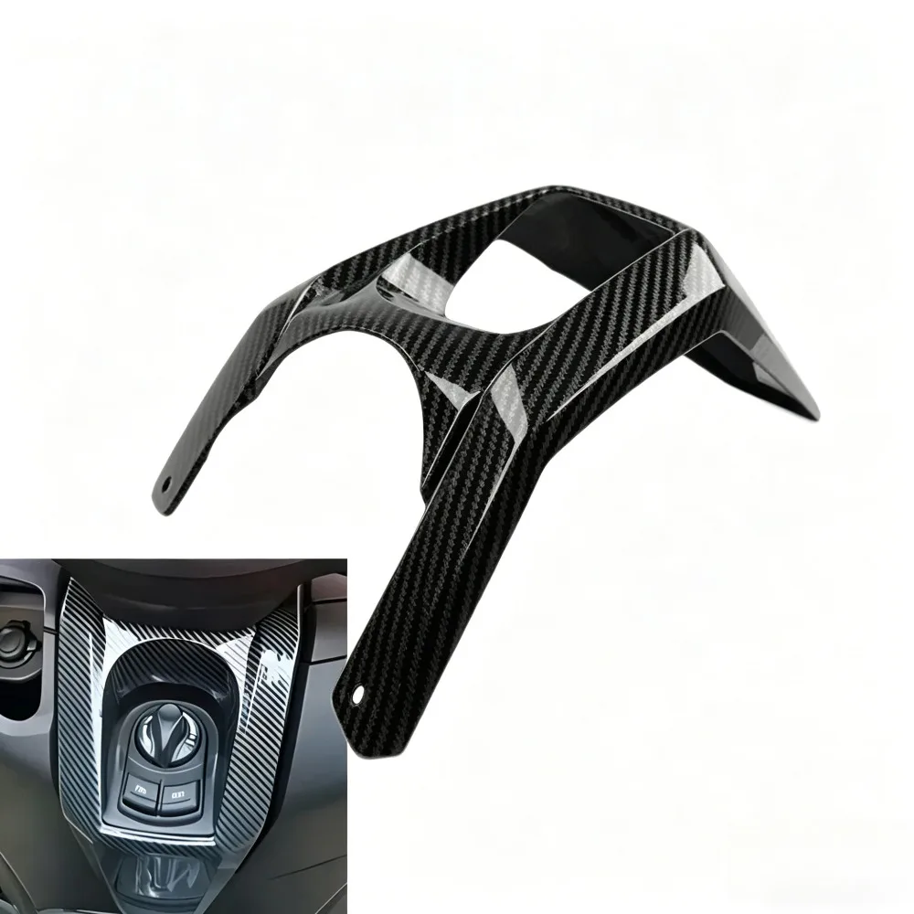 

Motorcycle Carbon Fiber Pattern Door Lock Trim Cover Fits Yamaha NMAX155 2020 to 2023