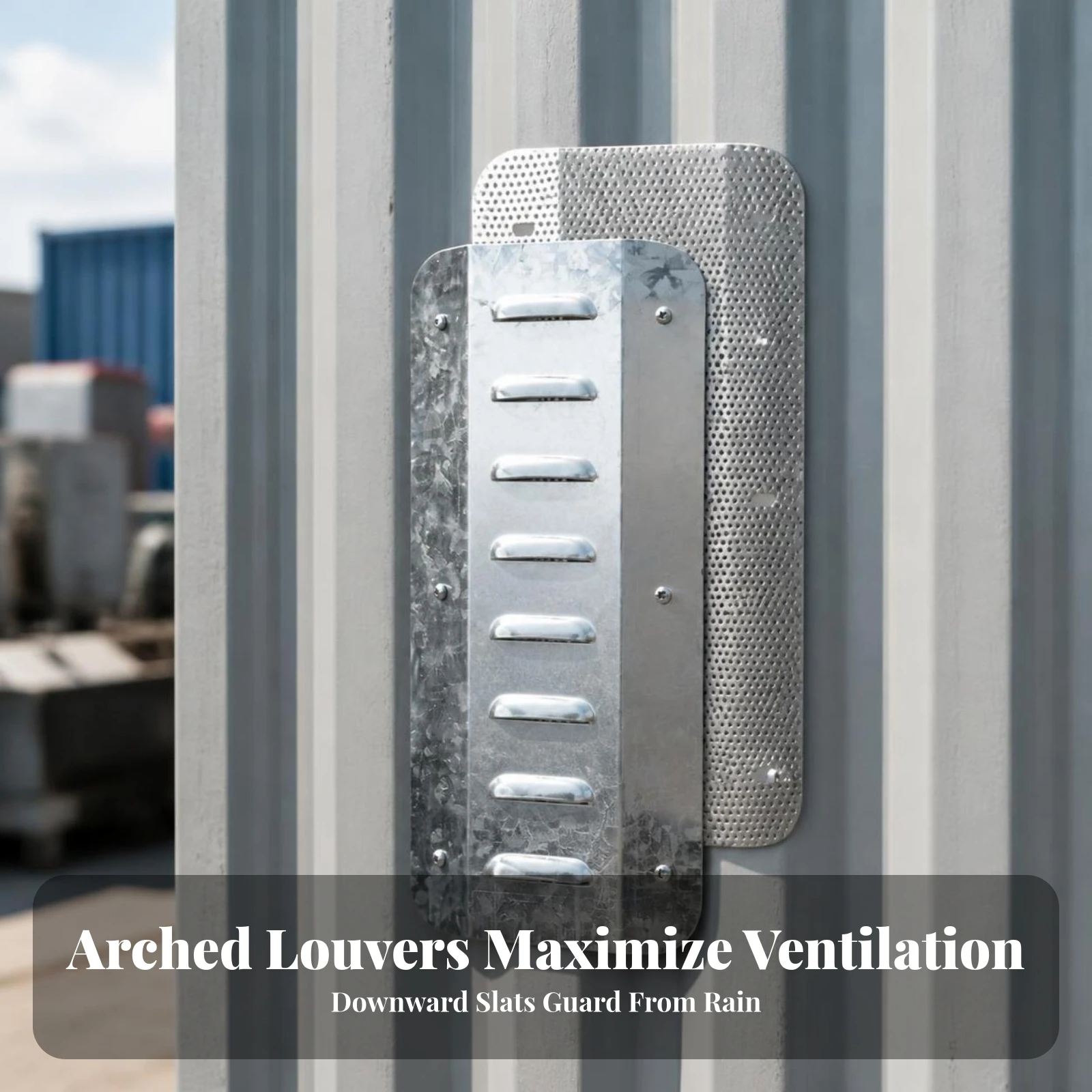 4 Pieces Shipping Container Vent with Metal Mesh Galvanized Shipping Container Vent Hardware Rust-Resistant Long-Lasting