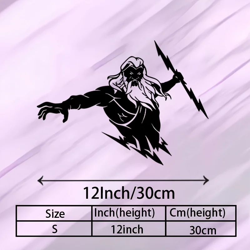 CIFBUY Iron Art Wall Sculpture Zeus Metal Decor with Thunderbolt Design for Patio Fence Indoor Outdoor Home Garden Ornament
