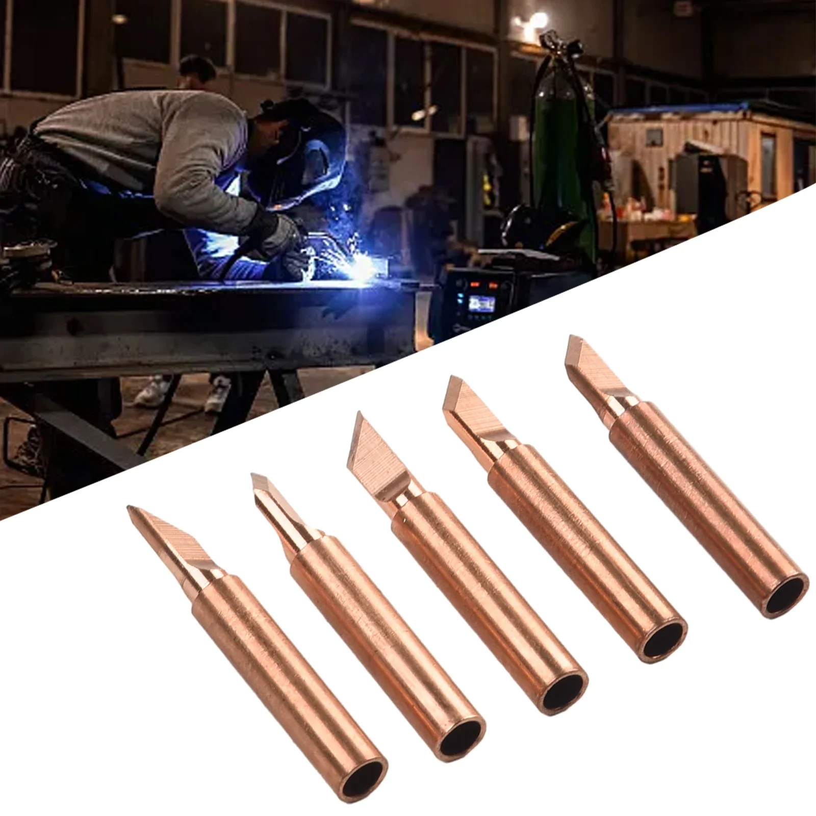 Прочный высококачественный полезный наконечник для паяльника, медный бессвинцовый наконечник для паяльника, 5 шт. 900M-T