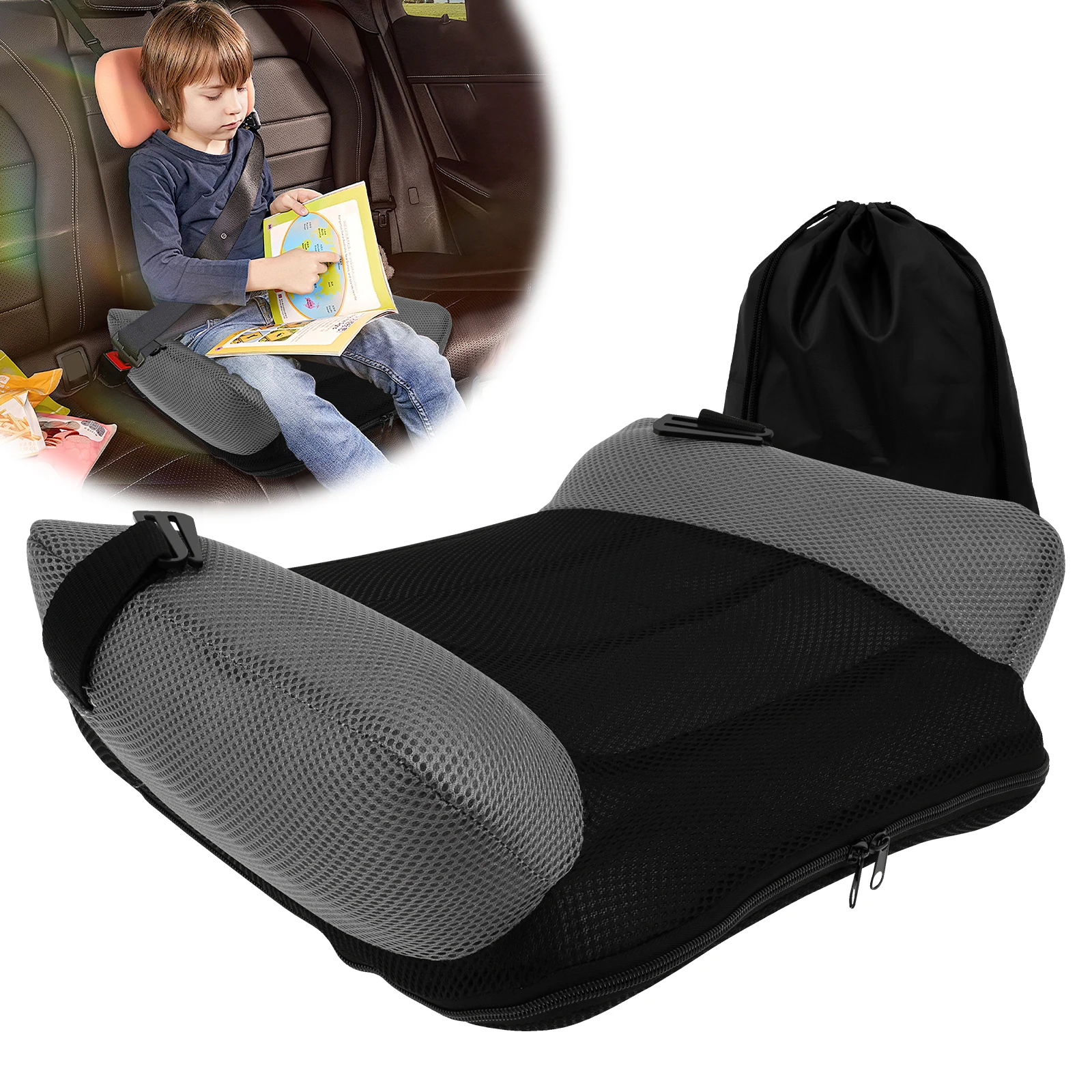 

Inflatable Car Booster Seat Cushion Portable Booster Seat With Storage Bag Comfort and safety Travel PVC Mat for Kids Toddlers