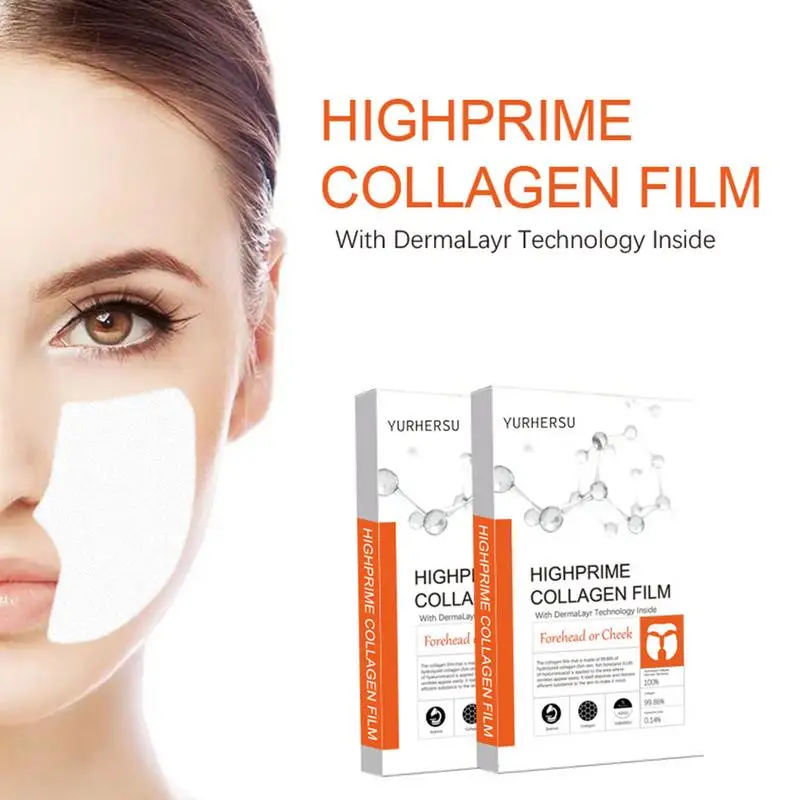 3Pairs Highprime Collagen Film Soluble Nourishing Women Beauty Make Up Facial Masque For Dorm Apartment Traveling