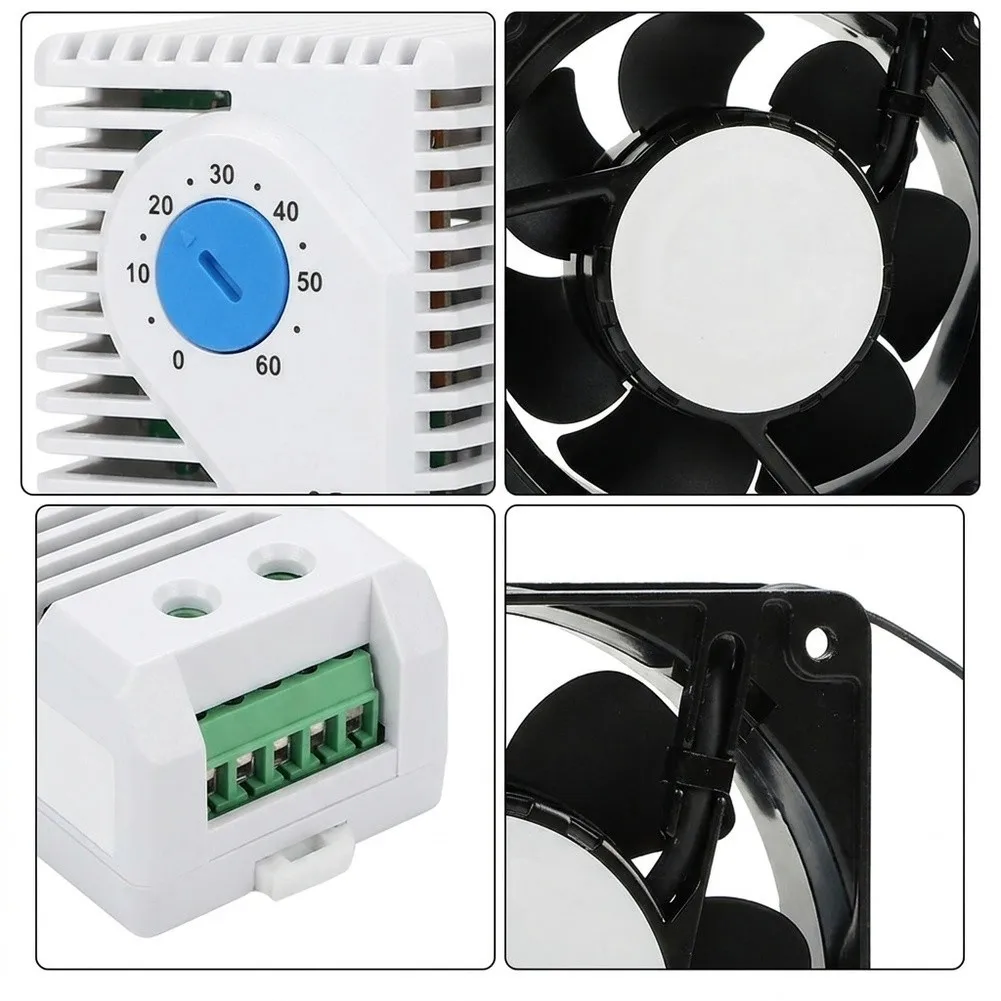 KTS011 Temperature Controller for Server Room Racks with Humidity Tracking and For fan/Indicator Light Outputs