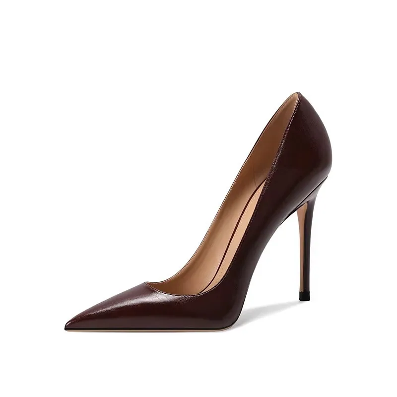 

Новинка 2026, женские весенне-летние пикантные туфли-лодочки, модные туфли на высоком каблуке-шпильке с острым носком, мягкие удобные туфли на тонком каблуке