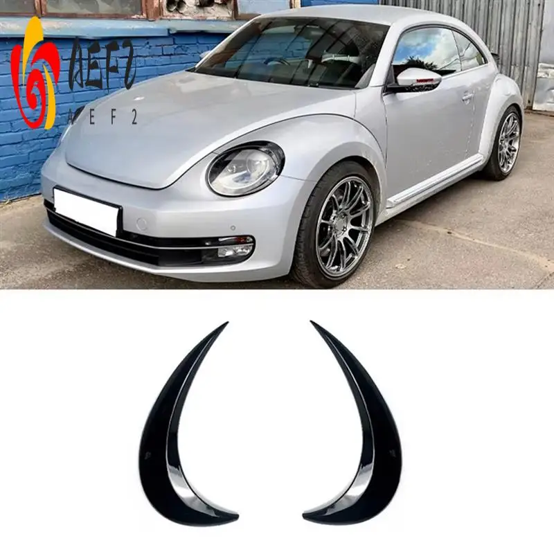 

AEF2-For VW Beetle 2012-2018 Car Headlight Eyebrow Trim Cover Head Lamp Light Eyelids Eyelash Sticker