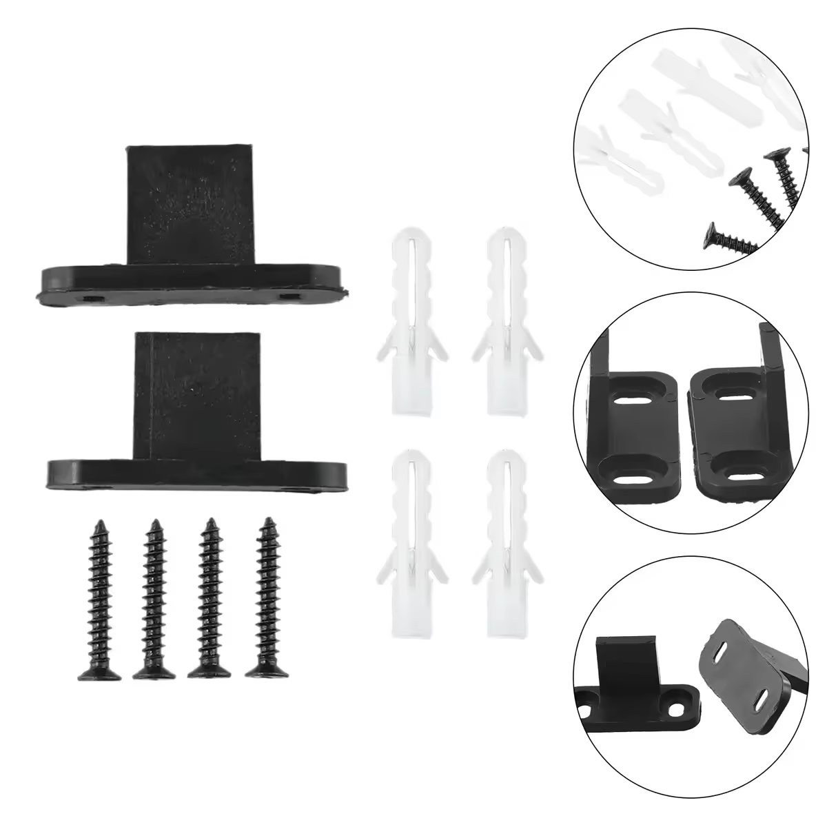 2pcs Barn Door Floor Guide Adjustable Stay Roller Plastic For Bottom Of Sliding Door Suspension Rail Bracket Wheel Hardware