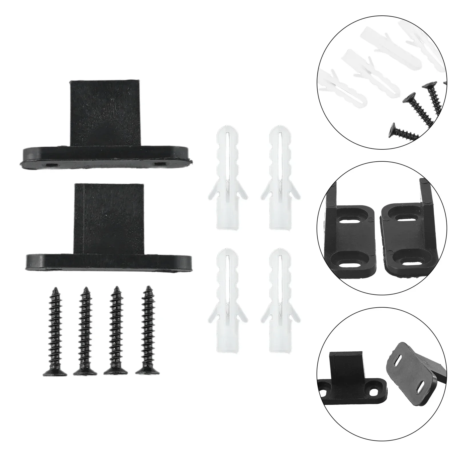 2pcs Barn Door Floor Guide Adjustable Stay Roller Plastic For Bottom Of Sliding Door Suspension Rail Bracket Wheel Hardware