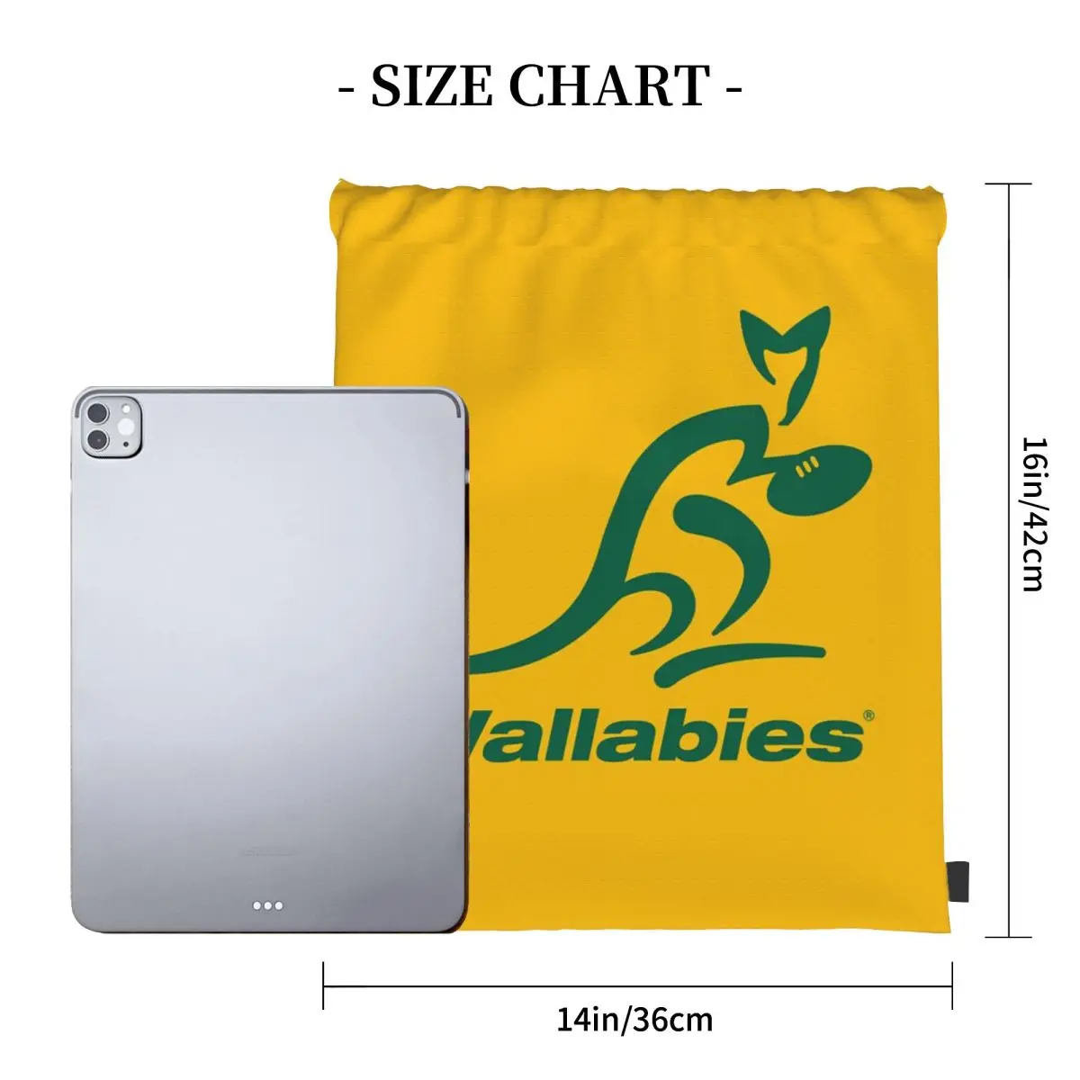 Australia Rugby Wallabies Backpacks Drawstring Bags Drawstring Bundle Pocket Sundries Bag Book Bags For Man Woman School