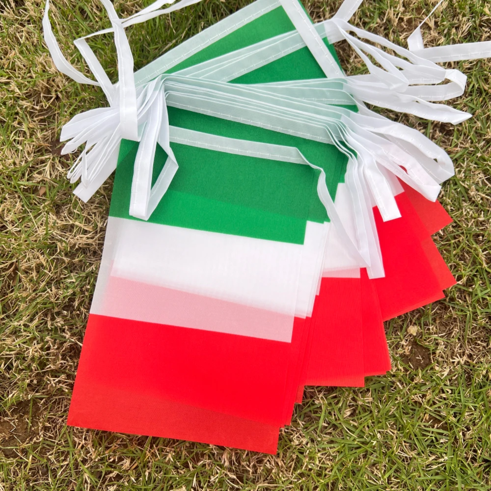 Italy Flags Italian bunting 14x21cm20pcs，Pennant String Banner Buntings Festival Party Holiday