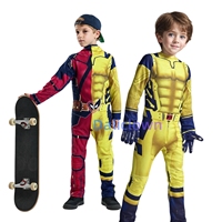 Kids Deadpool Wolverine Cosplay Costume Superhero Boys Girls Superhero Children Halloween Party Bodysuit Spandex Zenti Jumpsuit