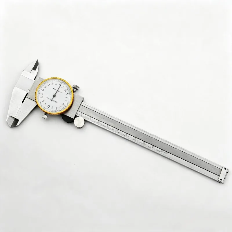 150mm Vernier Caliper with 0.01mm High-Resolution Metal Dial Caliper, Shock-Resistant Stainless Steel Caliper