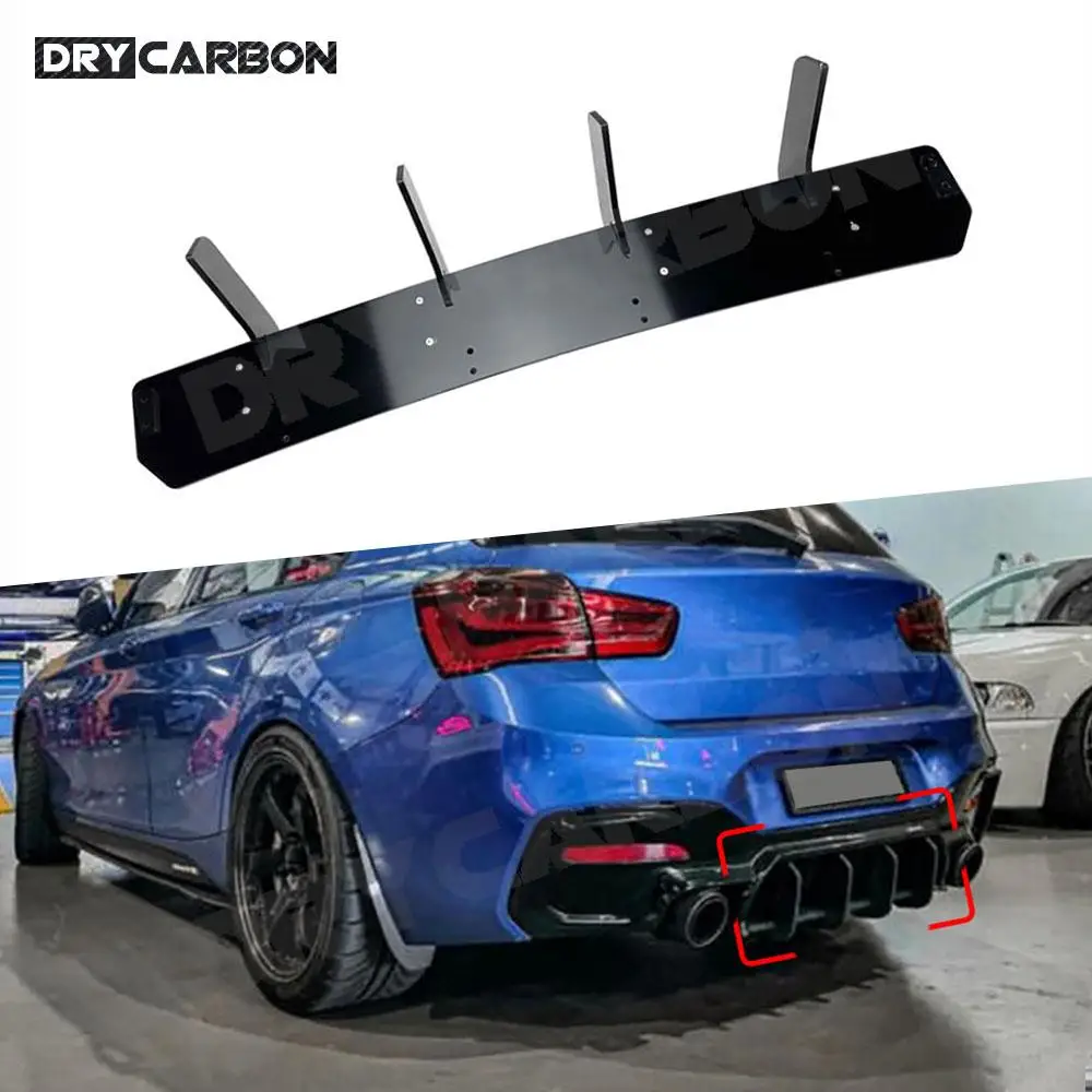 

Car Rear Diffuser Bumper Lip Spoiler Bodykit Trim for BMW F20 LCI M140i M Sport 2015 2016 2017 2018 Diffuser Decoration Strips