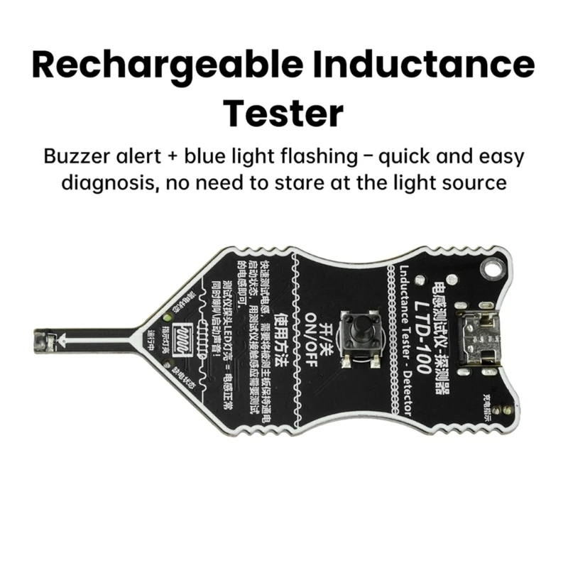 462D Professional Inductance Meter With Blue Light Alerts And Buzzers Sound For Quick Circuit Diagnosis
