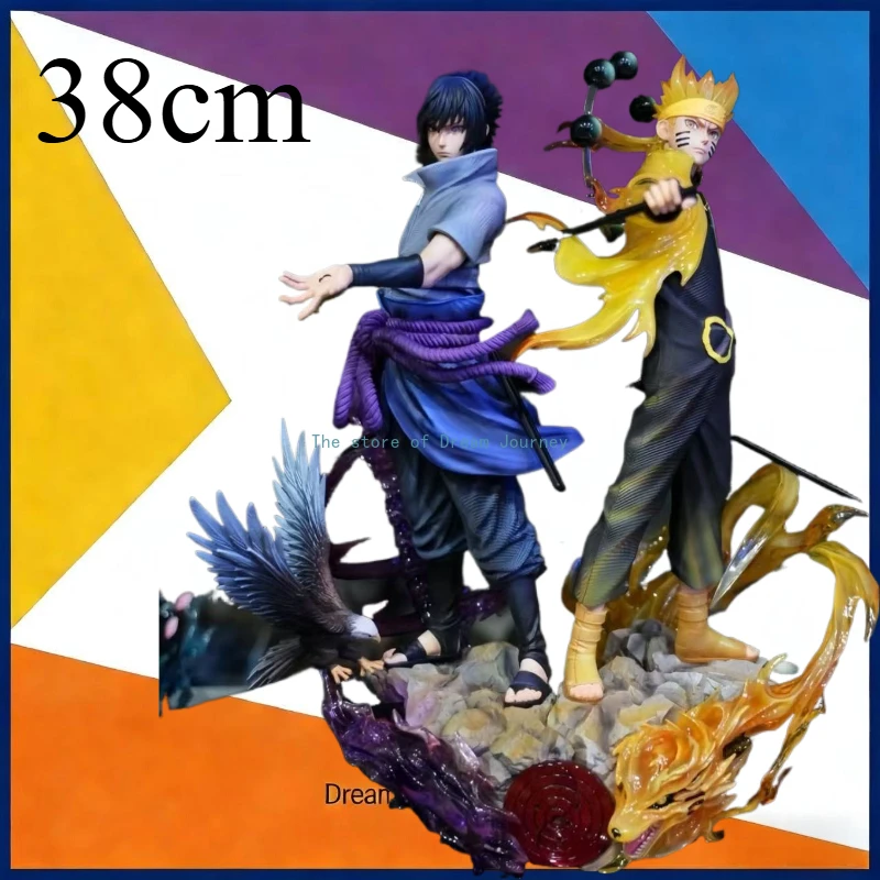 

New spot Naruto figure Uzumaki Naruto Uchiha Sasuke anime toy model GK statue ornaments