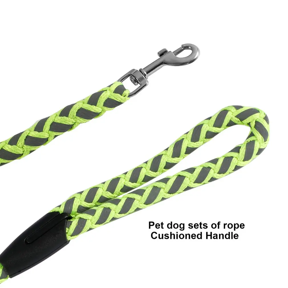 Reflective Nylon Leashes Pet Dogs Chain Traction Rope Leads for Running Free Hands Rope Chain for Small Large Dogs