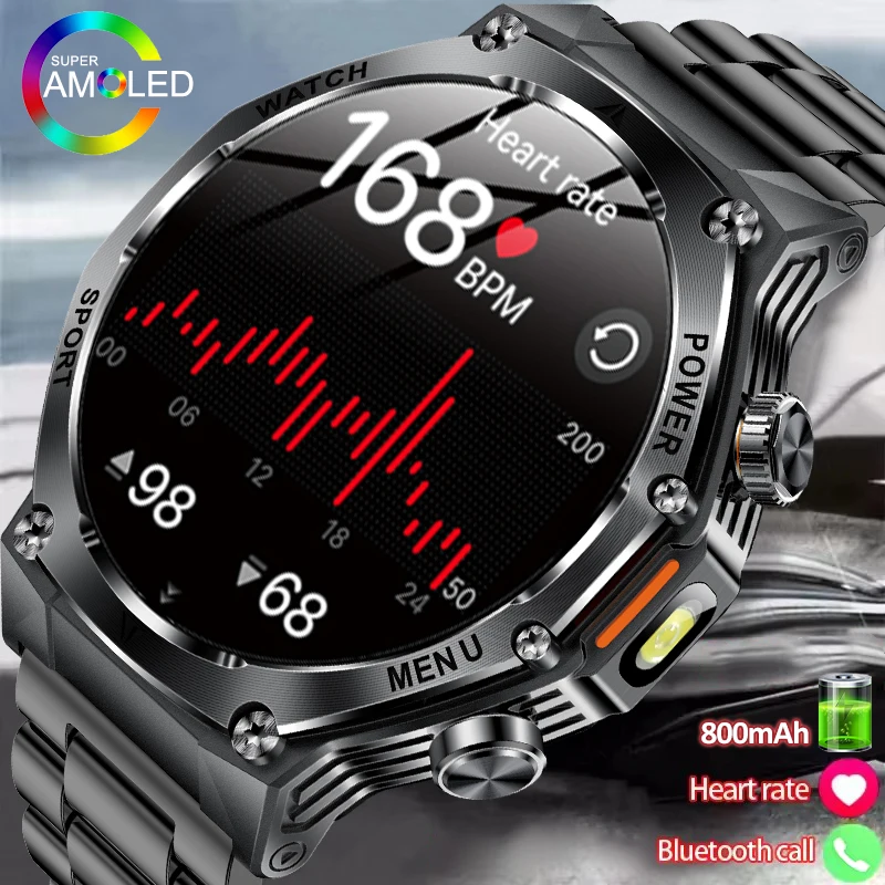 LIGE 2026 New 800mAh Battery Smart Watch Men Bluetooth Call One Click Connection Men's Watches Waterproof Smartwatch For Android