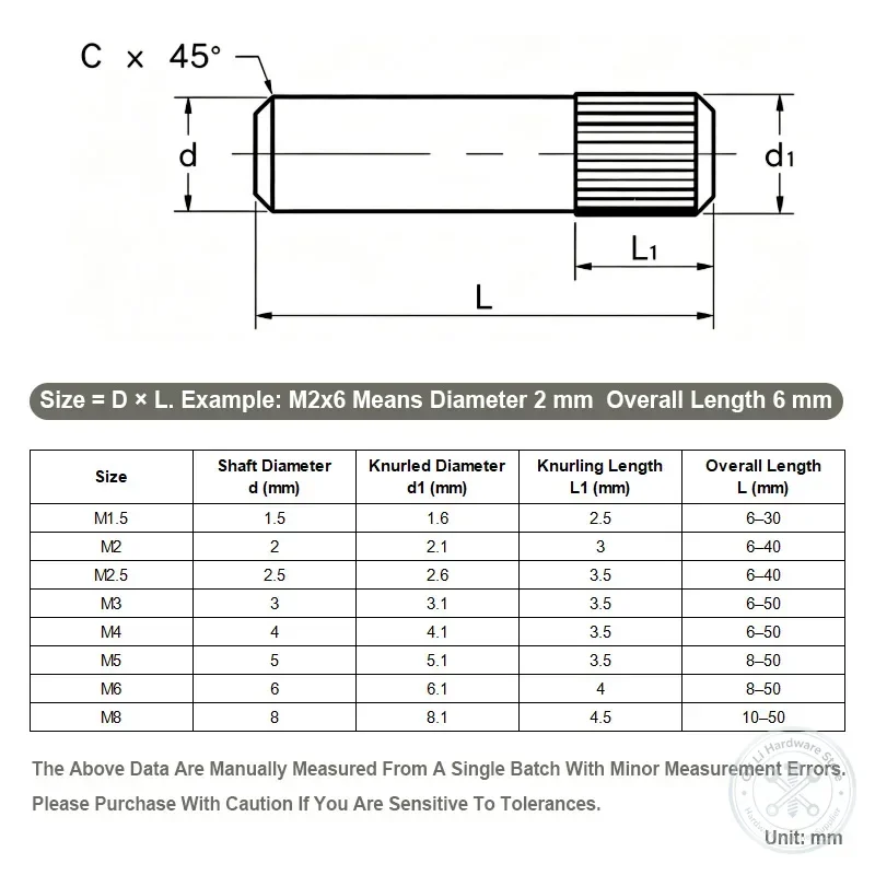 A2 304 Stainless Steel M1.5 M2 M2.5 M3 M4 M5 M6 M8 Knurled Cylindrical Dowel Pins GB119 Full Sizes Locating Pin Hinge Fastener