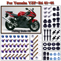 Motorcycle Stainless Complete Bodywork Fairing Bolt Kit Screws Clip For Yamaha YZF-R6 2003-2005 2004 YZF R6