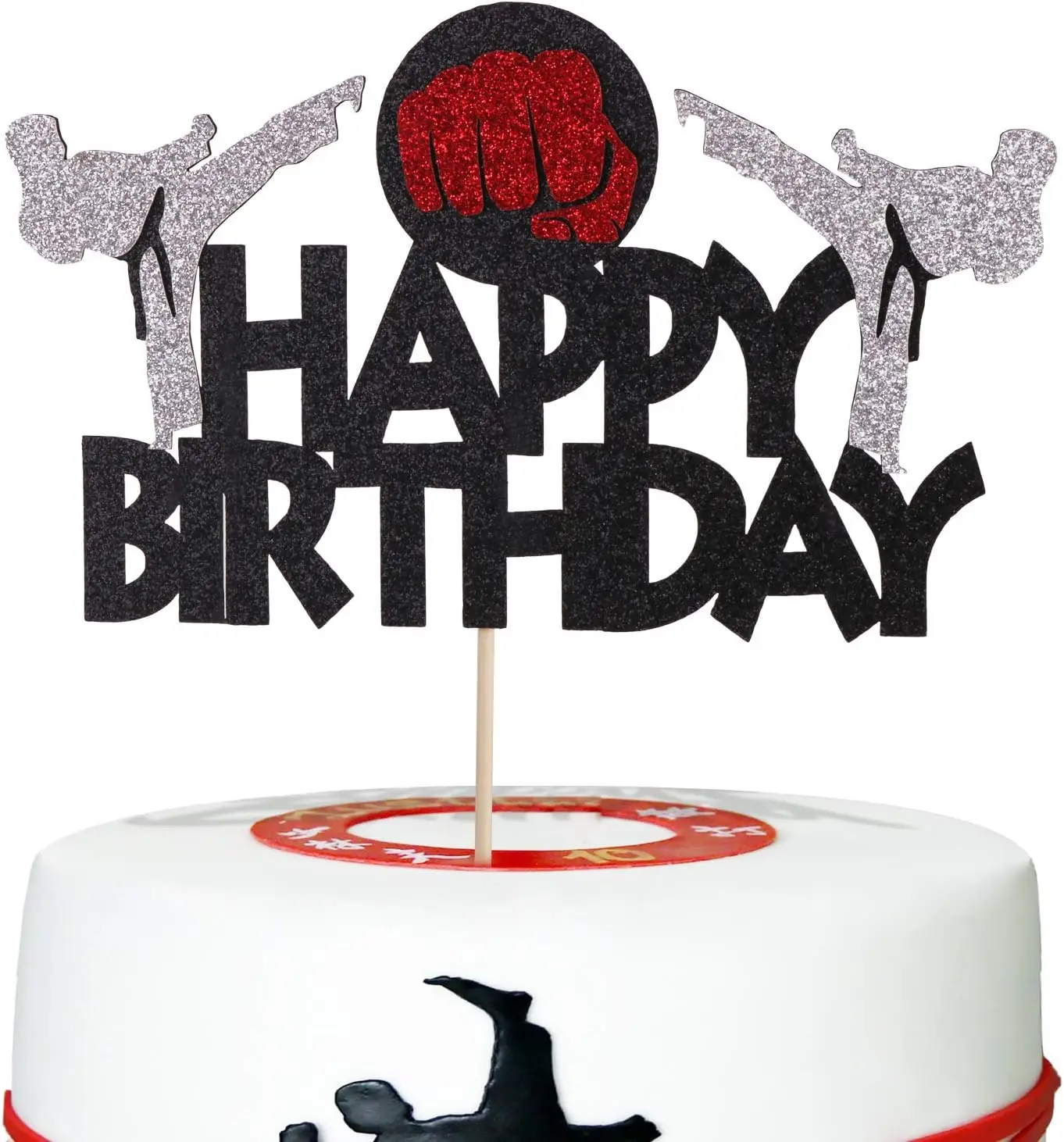 

Taekwondo Cake Decoration Chinese Spring Festival Topper Sports Karate Birthday Decorations Baby